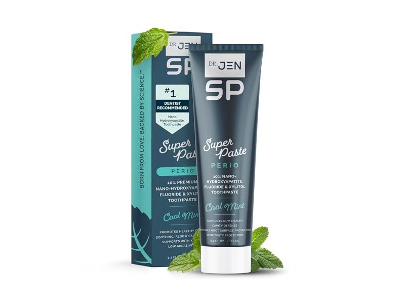 Dr. Jen Super Paste Perio Toothpaste, Cool Mint, 3.4 fl oz/100 mL