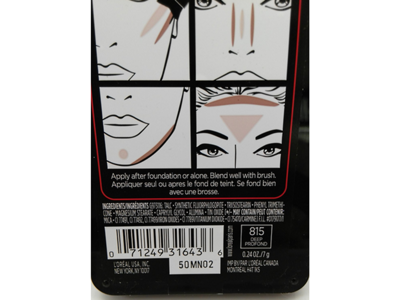 L'Oréal Paris Infallible Pro Contour & Highlight Palette, Deep/Profound, 0.24 oz/7 g