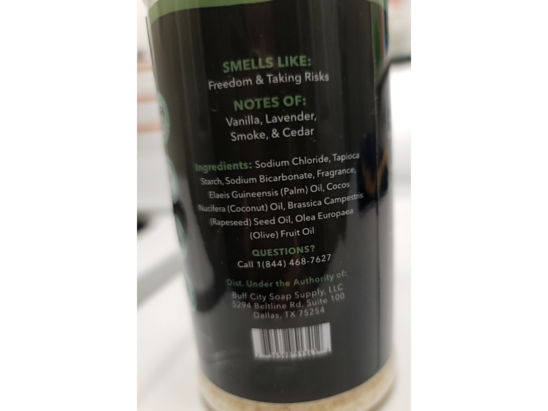 Buff City Soap In-Wash Laundry Scent Booster, Commando, 16.8 oz/475 g