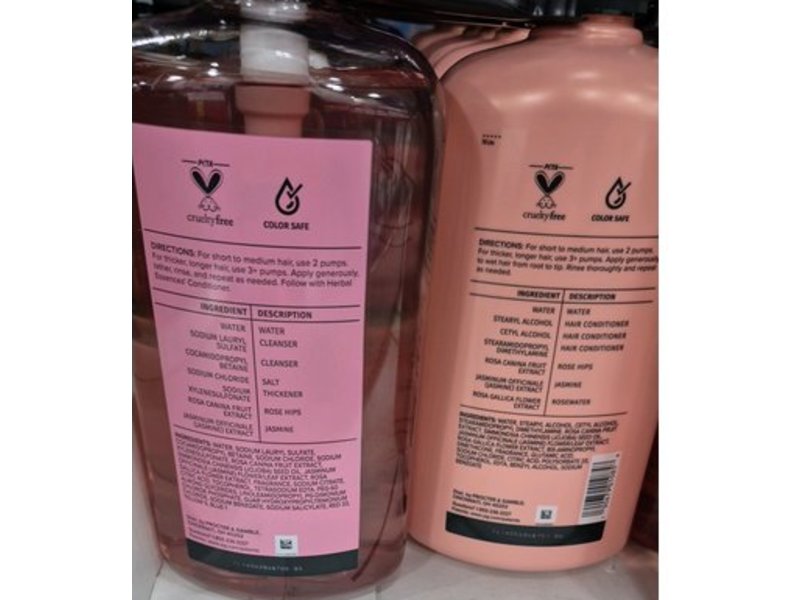 Herbal Essences Smooth & Shine Shampoo & Conditioner Duo, Rose Hips + Jasmine & Rosewater, 32.5 fl oz/961 mL