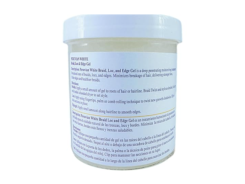 Peruvian white Braids N Lox Gel, 16 fl oz/473 mL
