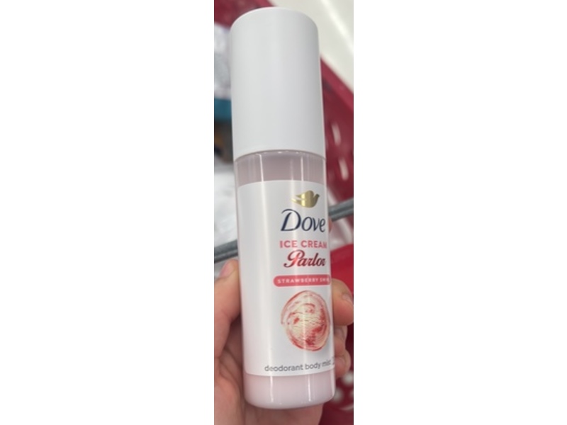 Dove Ice Cream Parlor Deodorant Body Mist, Strawberry Swirl, 3.3 fl oz/100 mL