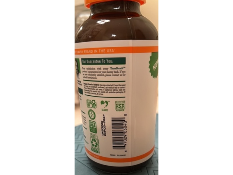 Thera Breath Whitening + Oil Blend Oral Rinse, Smooth Mint, 10 fl oz/296 mL