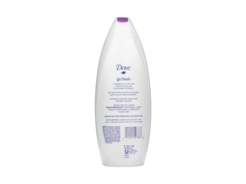 Dove Body Wash, Go Fresh, Rebalance, Plum and Sakura Blossom, 22-Ounce