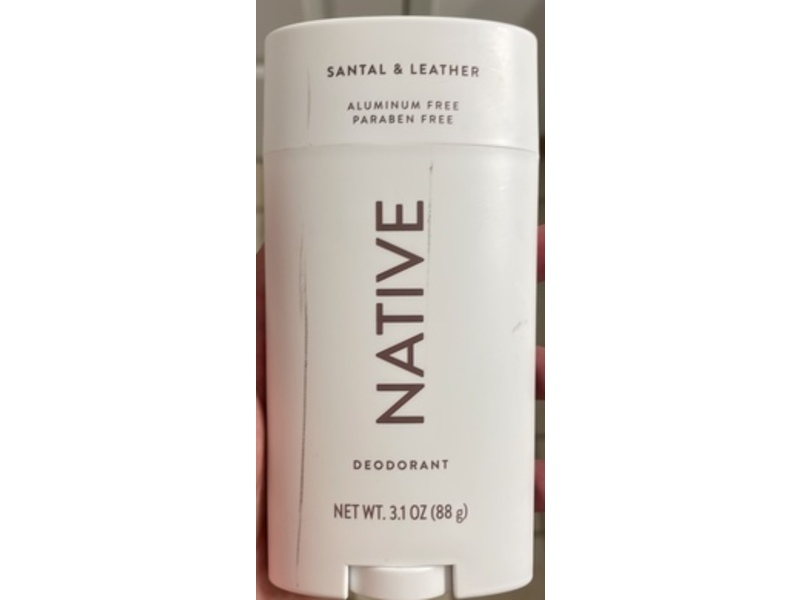 Native Aluminum Free Deodorant, Santal & Leather, 3.1 oz/88 g