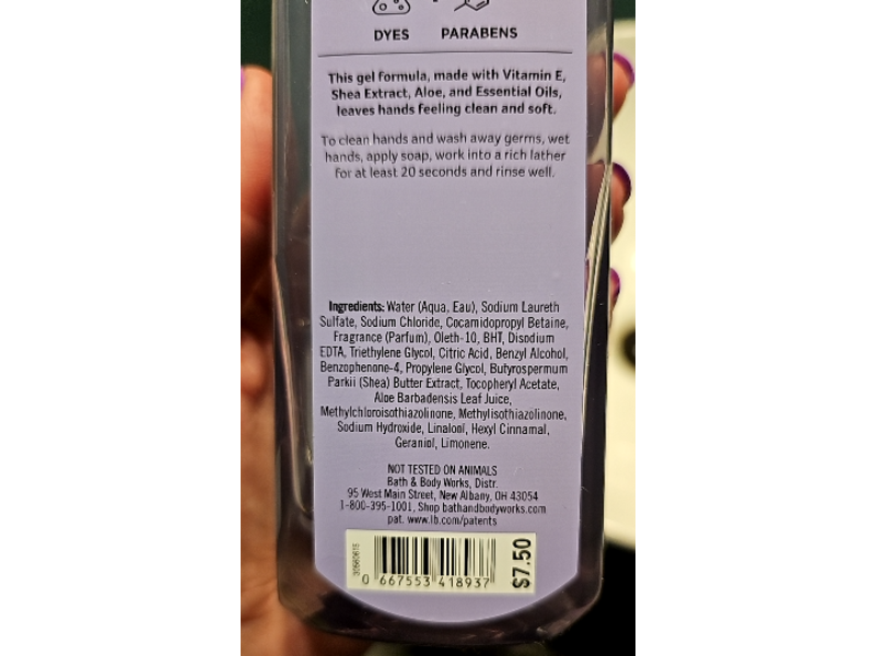 White Barn French Lavender Gentle Gel Hand Soap, 8 fl oz/236 mL, Pack Of 2