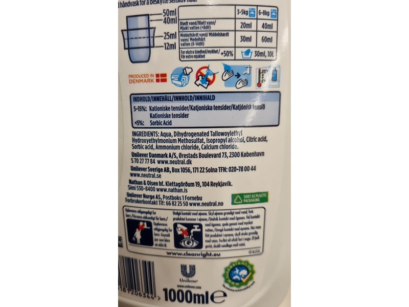 Neutral Fabric Conditioner, 1000 mL