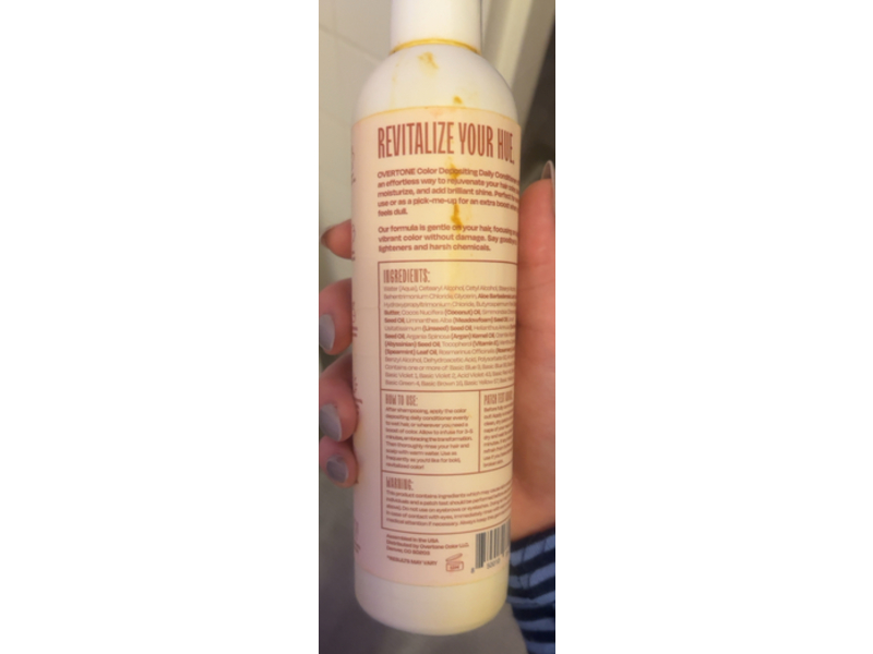 Overtone Color Depositing Daily Conditioner, Ginger Glow, 8 oz/237 mL