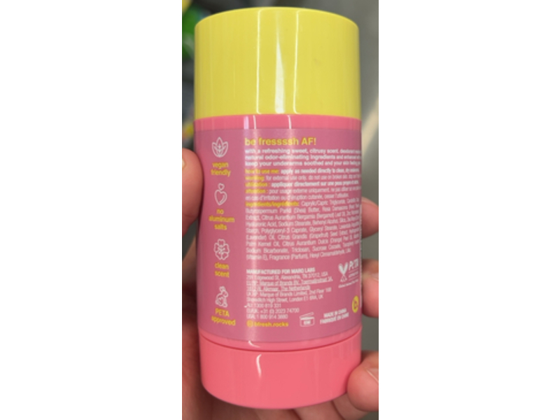 b.fresh Fressssh Af ! Deodorant, Grapefruity Good, 2.64 oz/75 g