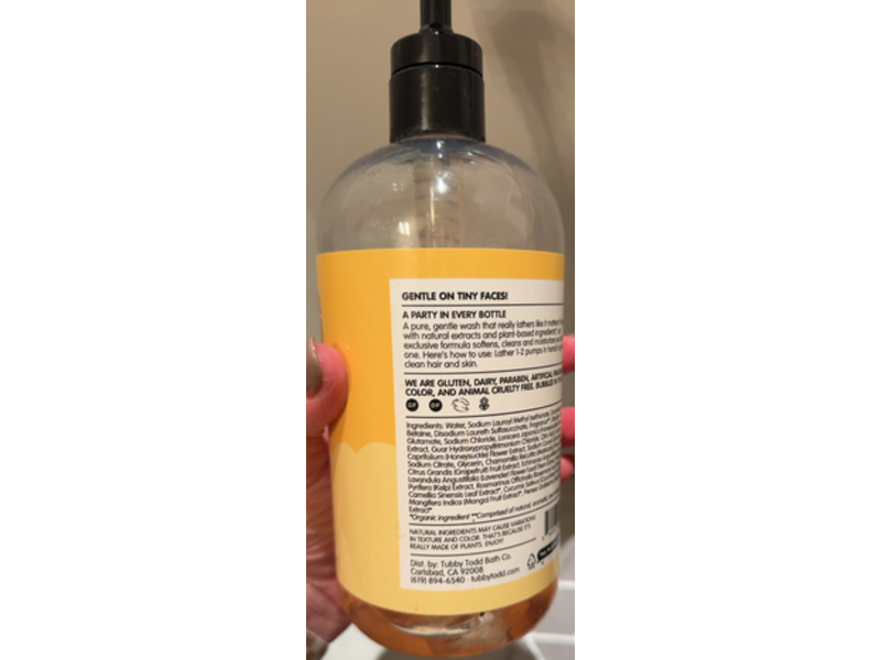 Tubby Todd Bath Co Hair + Body Wash, Lemon Creme, 25 fl oz/739 mL