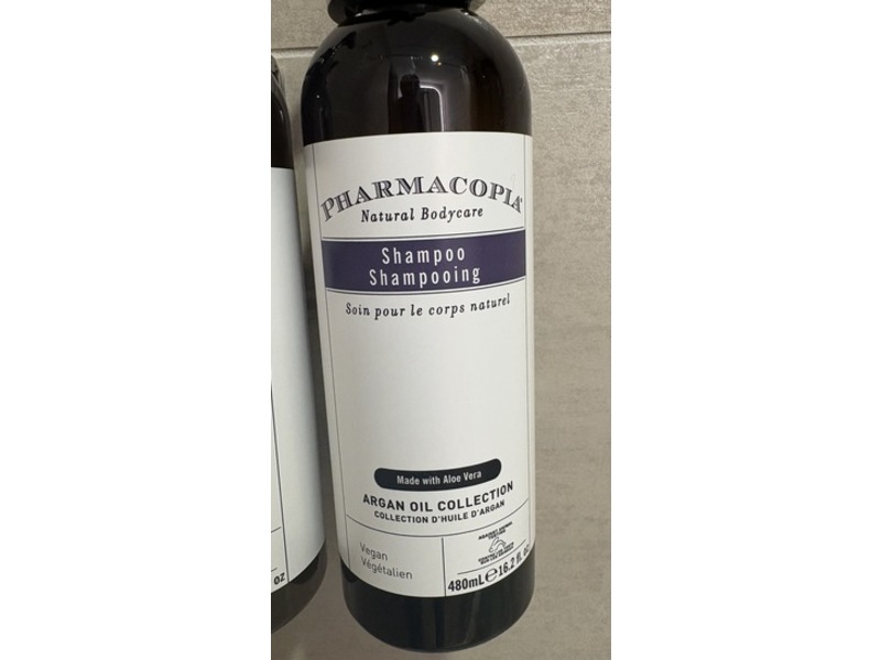 Pharmacopia Natural Bodycare Shampoo, Aloe Vera, Argan Oil, 16.2 fl oz/480 mL