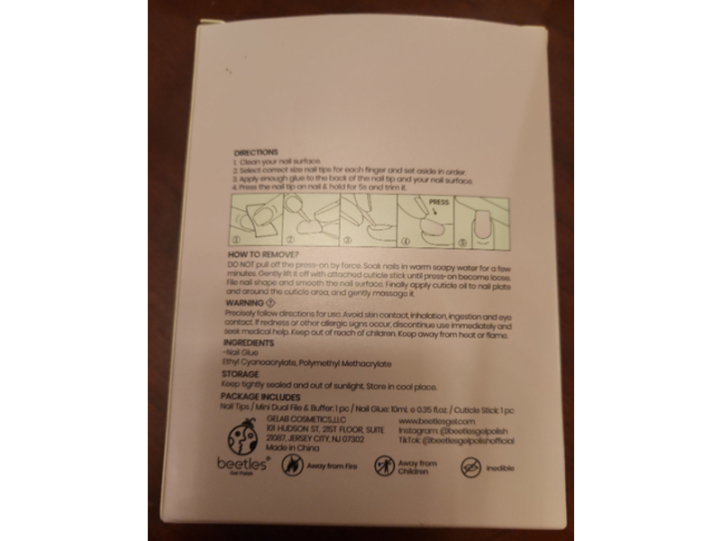 Beetles Me Press On Nails, 0.35 fl oz/10 mL