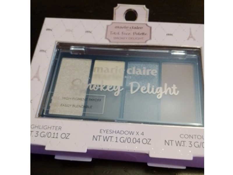Marie Claire Total Face Eyeshadow Palette, Smokey Delight, 0.04 oz/1 g