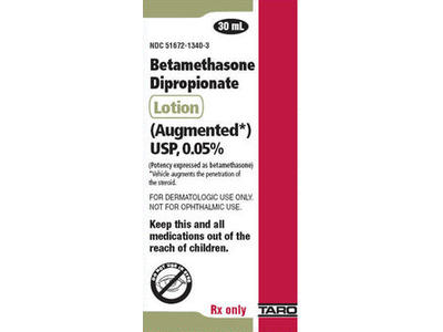 Betamethasone Dipropionate Lotion 0.05%, 60 mL, Taro (Rx)