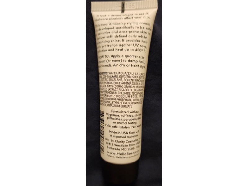 SEEN Curly Cream, Fragrance Free, 1 fl oz