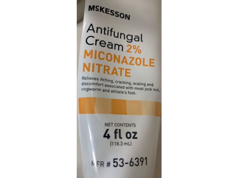 McKesson Antifungal Cream, Miconazole Nitrate 2%, 4 fl oz/118.3 mL