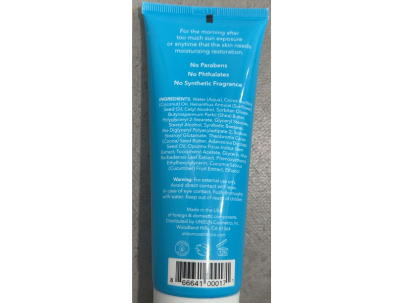 Unsun Refreshing After Sun Lotion, Aloe, Baobab Oil & Cactus Prickly Pear, 4 fl oz/118 mL