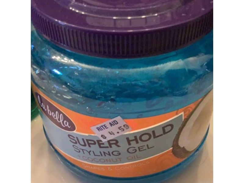 La Bella Super Hold Styling Gel + Coconut Oil, 35.3oz/1000 g