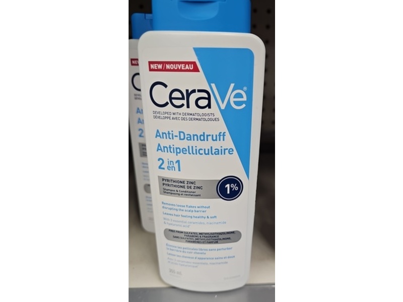 CeraVe 2-In-1 Anti-Dandruff Shampoo & Conditioner, 355 mL