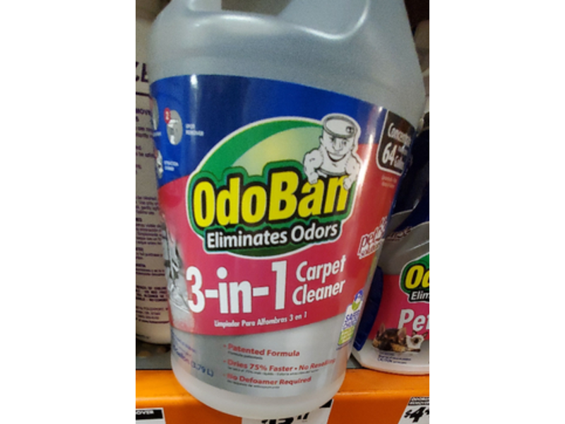 OdoBan Eliminates Odors 3-In-1 Carpet Cleaner, 3.79 L