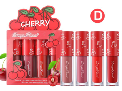 Dragon Ranee Matte Lip Gloss, Cherry, 2.5 g, 4 Count