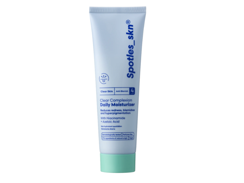 Spotles Skn Clear Complexion Daily Moisturizer, Niacianamide+Azelaic Acid, 50 mL