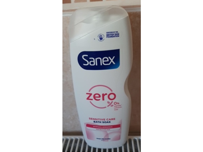 Sanex Zero Sensitive Care Bath Soak, 570 mL