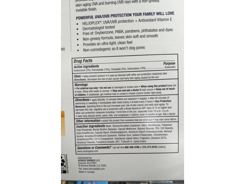 Neutrogena Ultra Sheer Dry Touch Sunscreen, SPF 55, 3.0 fl oz/88 mL, Pack Of 3