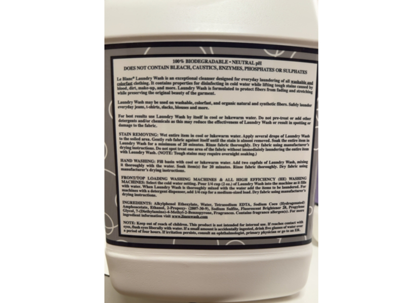 Le Blanc Laundry Wash, Portfolio, 64 oz