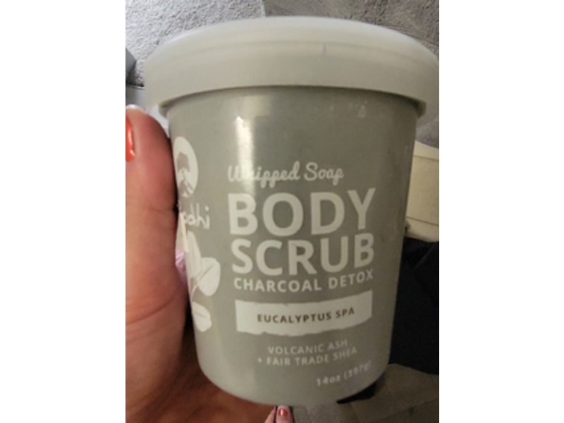 Bodhi Whipped Soap Body Scrub, Charcoal Detox & Eucalyptus Spa, 14 oz/397g