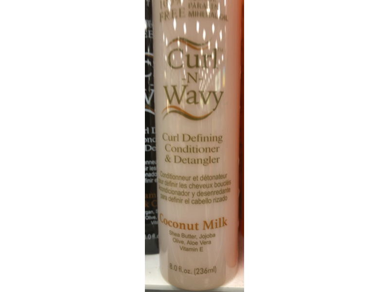 On Natural Curl-N-Wavy Curl Defining Conditioner & Detangler, Coconut Milk, 8 fl oz/236 mL