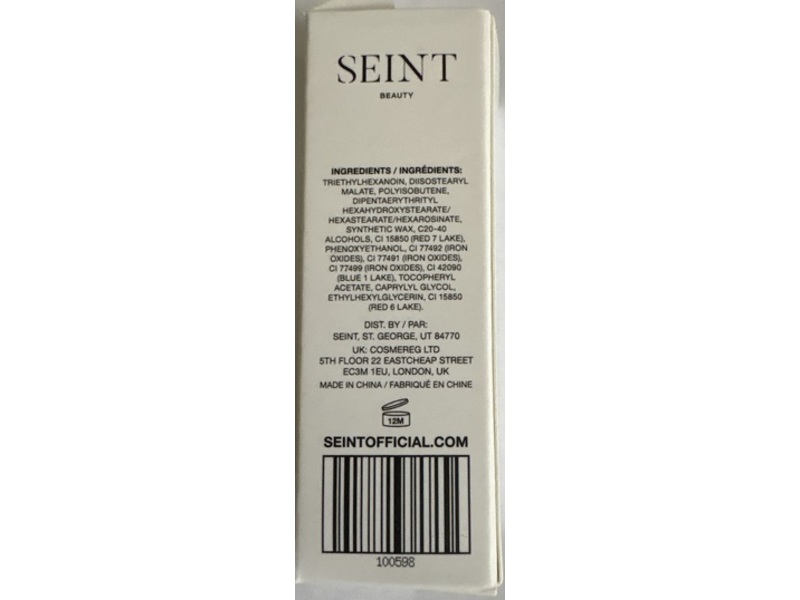 Seint Beauty Lipstick, Black Cherry, 3 g