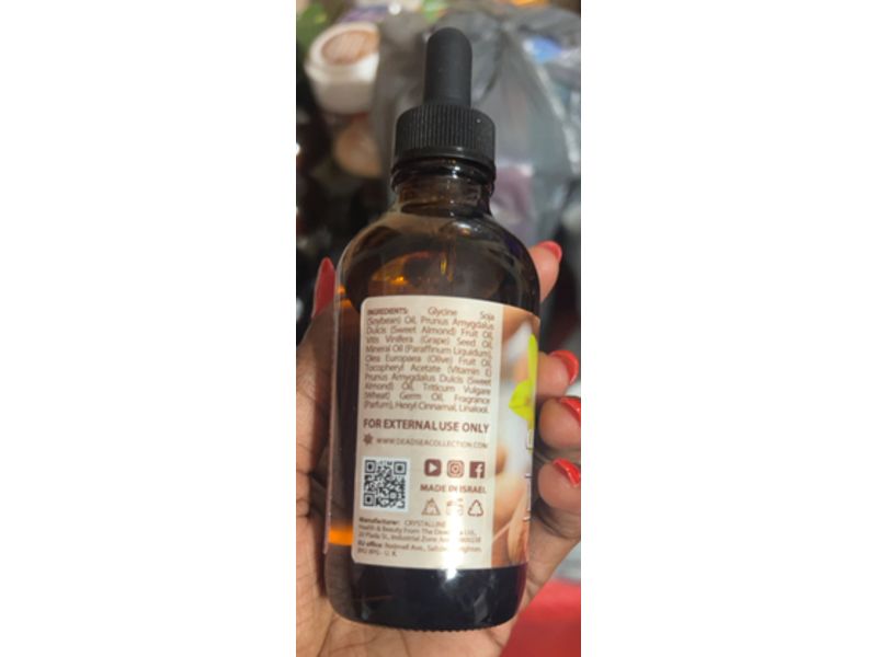 Dead Sea Collection Balancing + Soothing Body Oil, Almond & Vanilla, 4 fl oz/20 mL