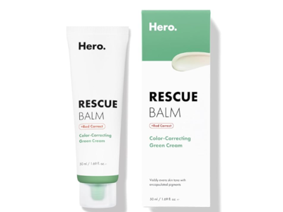 Hero. Rescue Balm +Red Correct Color-Correcting Green Cream, 1.69 fl oz/50 mL