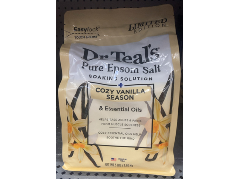 Dr Teal's Pure Epsom Salt, Cozy Vanilla Season, 1.36 kg