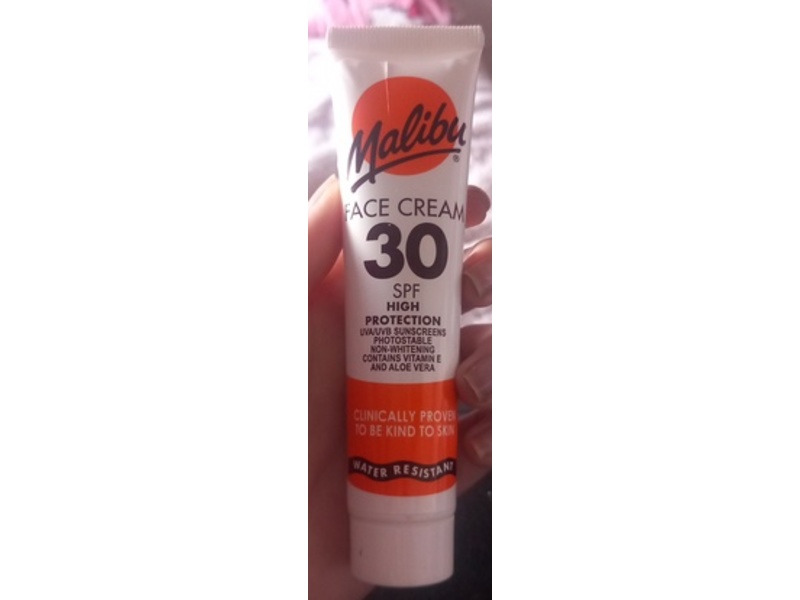 Malibu Face Cream, Vitamin E & Aloe Vera, SPF 30, 40 mL