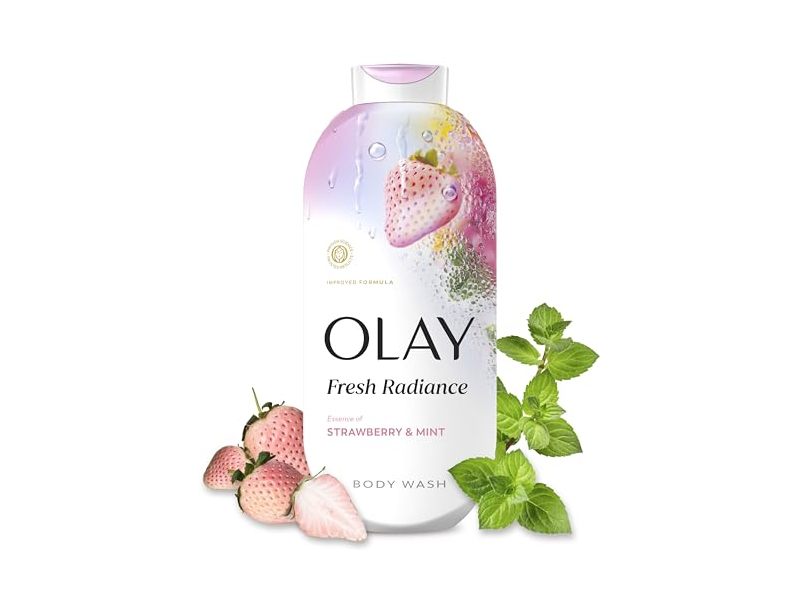 Olay Fresh Radiance Body Wash, Strawberry & Mint, 22 fl oz/650 mL