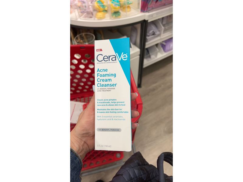 CeraVe Acne Foaming Cream Cleanser, 5 fl oz (150 mL)