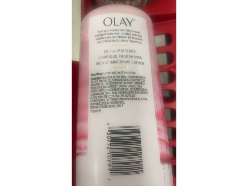 Olay Indulgent Moisture Body Wash, Notes of Rose & Cherry Creme, 20 fl oz/591 mL