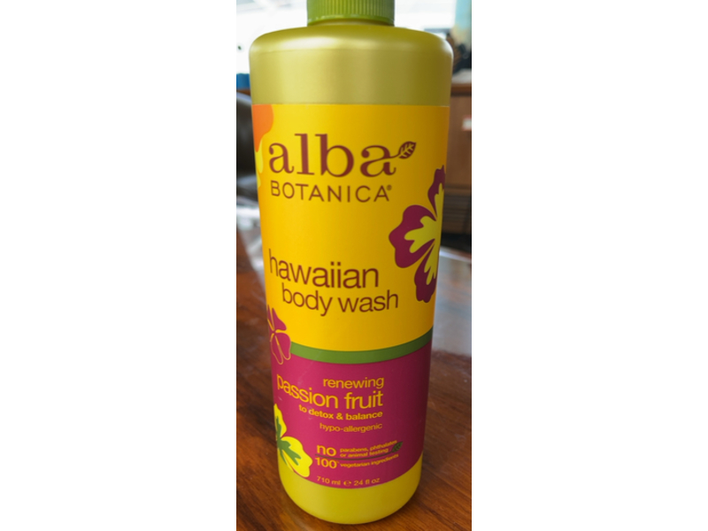 Alba Botanica Renewing Hawaiian Body Wash, Passion Fruit, 24 fl oz/710 mL