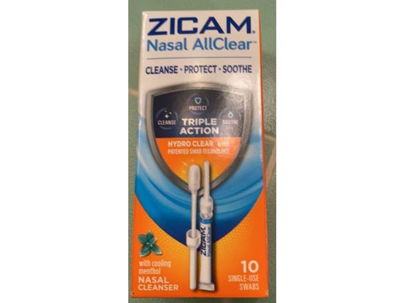 Zicam Nasal AllClear Triple Action Nasal Cleanser, Cooling Menthol, 10 Count