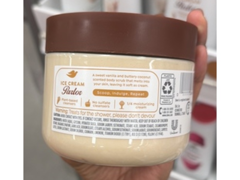 Dove Ice Cream Parlor Body Scrub, Coconut Vanilla, 15 oz