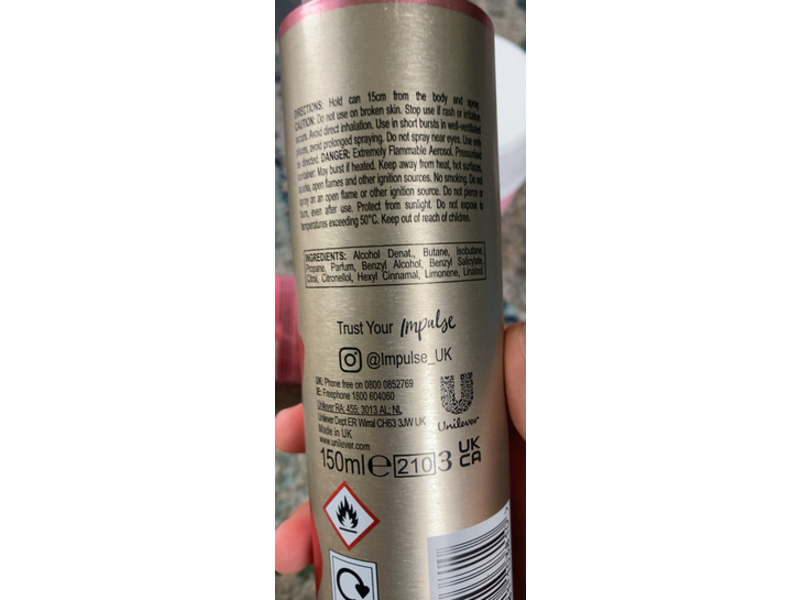 Impulse True Love Body Spray, 150 mL