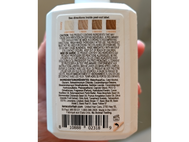 Kerachroma Color + Clenditioner, Honey, 12 fl oz/355 mL