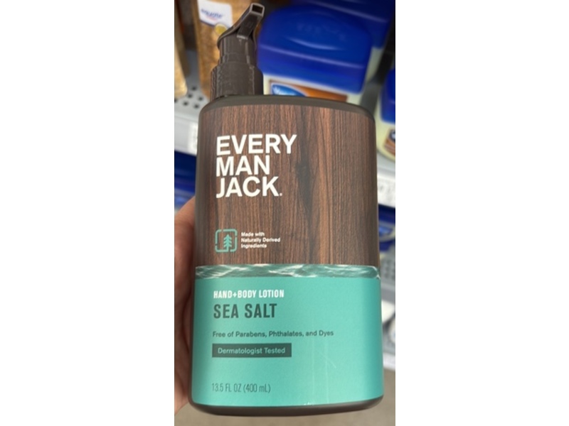 Every Man Jack Hand + Body Lotion, Sea Salt, 13.5 fl oz/400 mL