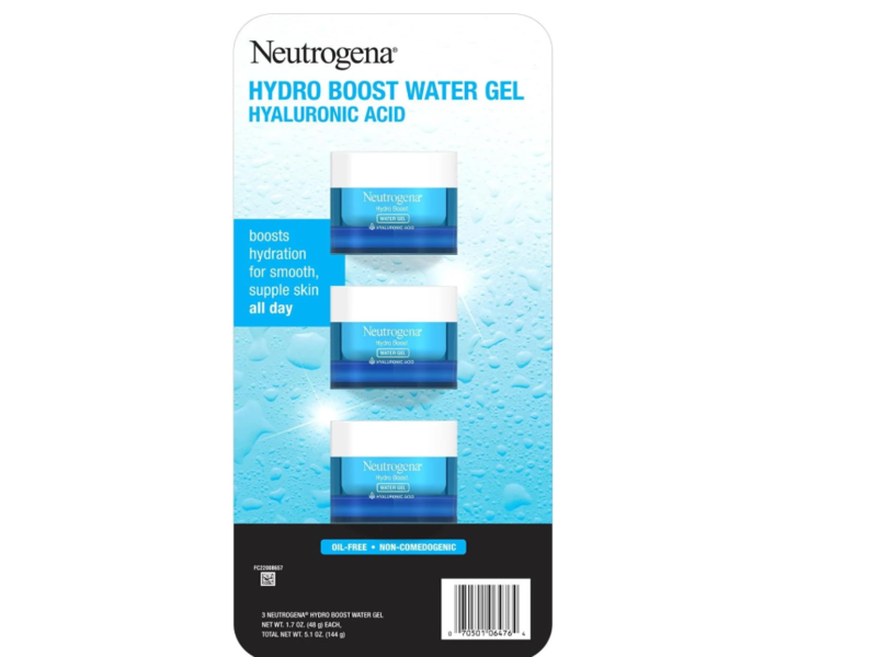 Neutrogena Hydro Boost Water Gel, Hyaluronic Acid, 5.1 oz/144 g, Pack Of 3