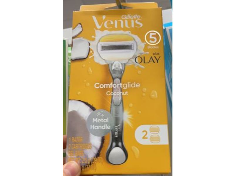 Gillette Venus Plus Olay Comfortglide Razor, Coconut, 5 Blades