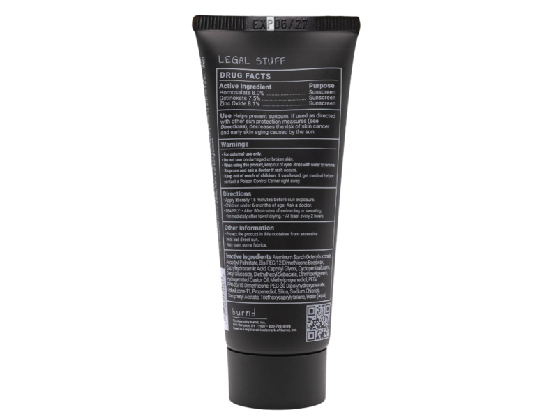 Burnd Broad Spectrum Sunscreen, SPF 41, 3.4 fl oz/100 mL