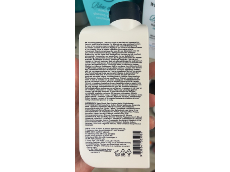 Kevin Murphy Blow Dry Wash Shampoo, Nourishing And Repairing, 8.4 fl oz/250 mL