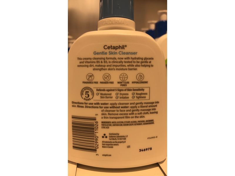 Cetaphil Gentle Skin Cleanser, Dry To Normal, Sensitive Skin, 8 fl oz/237 mL